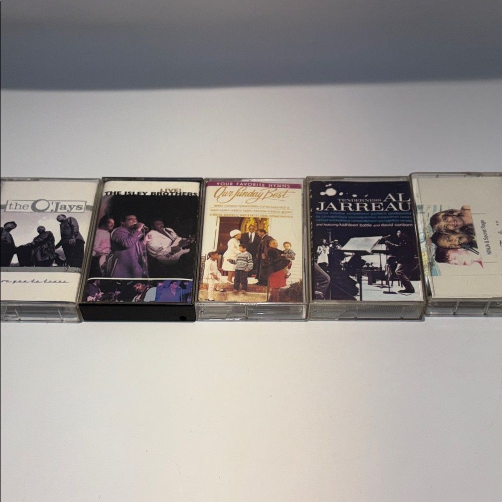 5 cassette tapes of Jazz and rhythm and blues groups